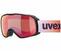 Ski Brillen UVEX Xcitd Black Mat Mirror Scarlet/CV Green Ski Brillen