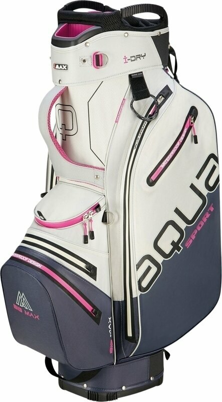 Golfbag Big Max Aqua Sport 4 Off White/Steel Blue/Fuchsia Golfbag