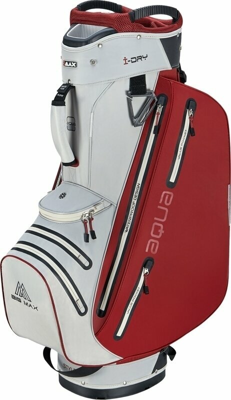 Borsa da golf Cart Bag Big Max Aqua Style 4 Off White/Merlot Borsa da golf Cart Bag