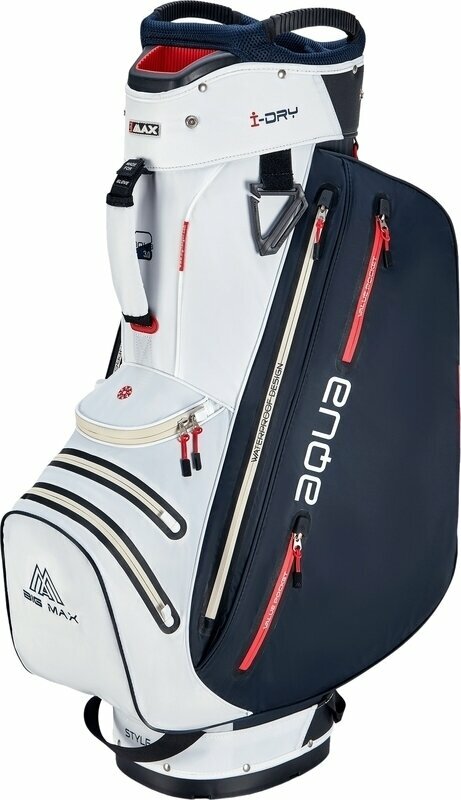 Чантa за голф Big Max Aqua Style 4 White/Navy/Red Чантa за голф