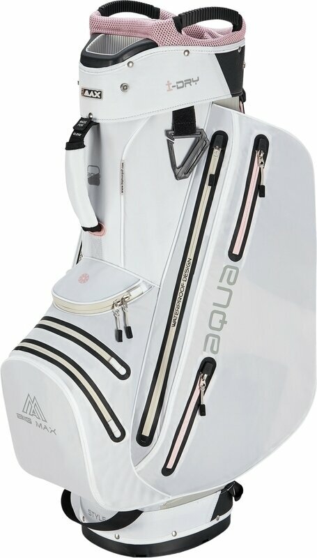 Borsa da golf Cart Bag Big Max Aqua Style 4 White/Pink Borsa da golf Cart Bag