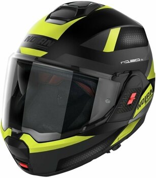 Casque Nolan N120-1 Subway N-Com Flat Black Yellow S Casque - 1