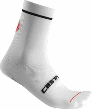 Cyklo ponožky Castelli Entrata 9 Sock White L/XL Cyklo ponožky - 1
