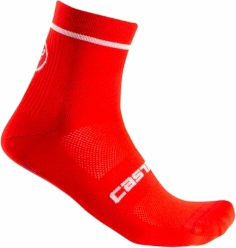 Чорапи за колоездене Castelli Entrata 9 Sock Red 2XL Чорапи за колоездене