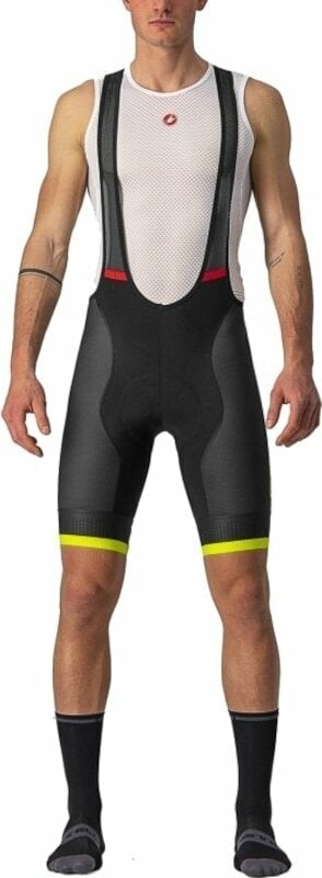 Calções e calças de ciclismo Castelli Competizione Kit Bibshort Black/Electric Lime XL Calções e calças de ciclismo