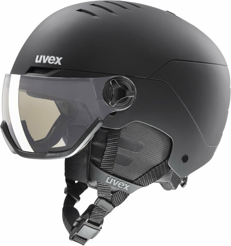 Lyžařská helma UVEX Wanted Visor Pro V Black Mat 54-58 cm Lyžařská helma