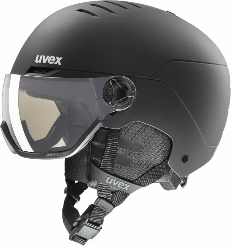 Lyžařská helma UVEX Wanted Visor Pro V Black Mat 58-62 cm Lyžařská helma
