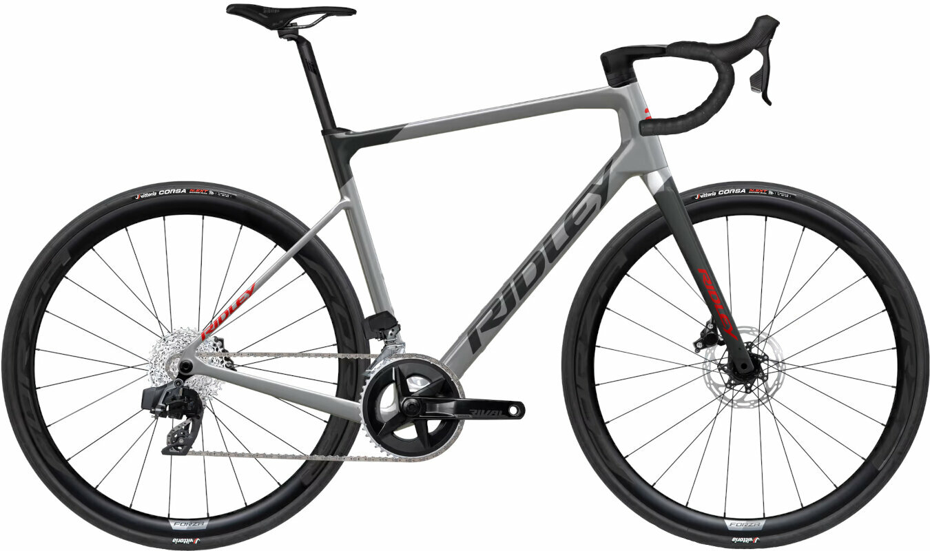 Gravel / Cyclocross Bike Ridley Grifn 12-Speed-Shimano GRX 800 2x12 Elephant Grey/Red S Shimano 2023
