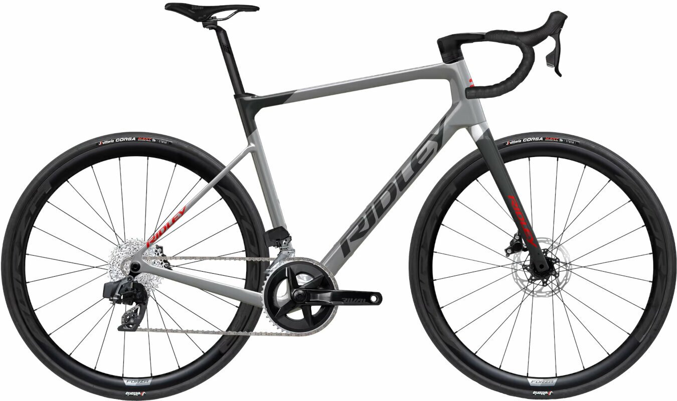 Bicicleta de gravilha/ciclocross Ridley Grifn 12-Speed-Shimano GRX 800 2x12 Elephant Grey/Red L Shimano 2023