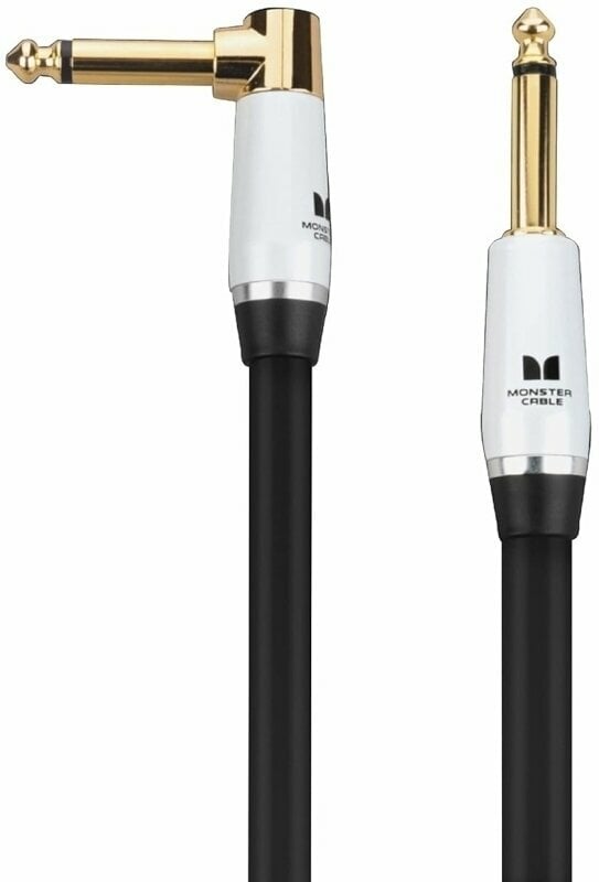 Câble pour instrument Monster Cable Prolink Studio Pro 2000 Blanc-Noir Droit - Angle