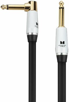 Instrument Cable Monster Cable Prolink Studio Pro 2000 Black-White Straight - Angled - 1