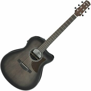 Elektroakusztikus gitár Ibanez AAM70CE-TBN Transparent Charcoal Burst - 1