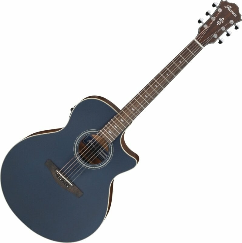elektroakustisk gitarr Ibanez AE100-DBF Dark Tide Blue Flat