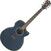 Guitare Jumbo acoustique-électrique Ibanez AE100-DBF Dark Tide Blue Flat