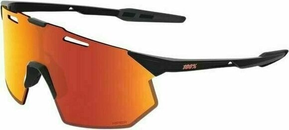 Óculos de ciclismo 100% Hypercraft SQ Soft Tact Black/HiPER Red Multilayer Mirror Lens Óculos de ciclismo - 1