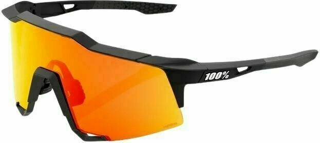 Cyklistické okuliare 100% Speedcraft Soft Tact Black/HiPER Red Multilayer Mirror Lens Cyklistické okuliare