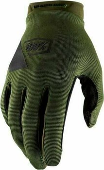Cyklistické rukavice 100% Ridecamp Army Green/Black S Cyklistické rukavice - 1