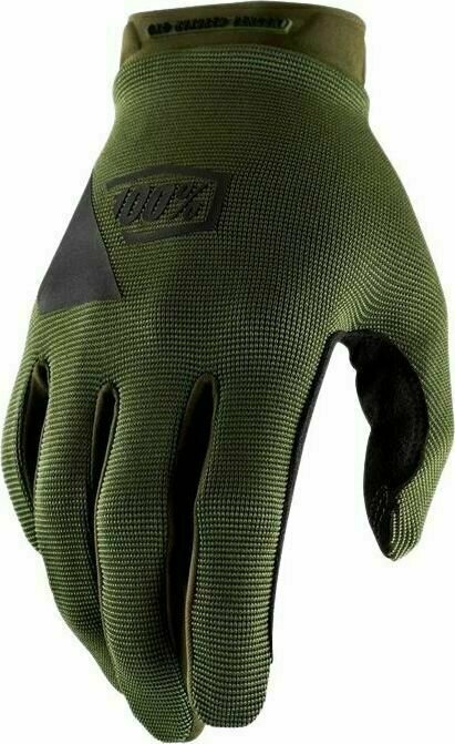 Kolesarske rokavice 100% Ridecamp Army Green/Black L Kolesarske rokavice