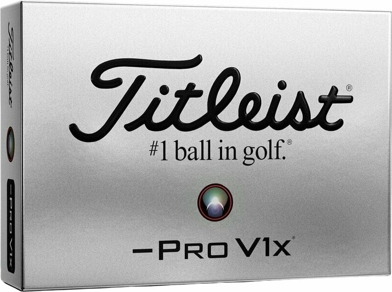 Golf Balls Titleist Pro V1x 2023 White Left Dash