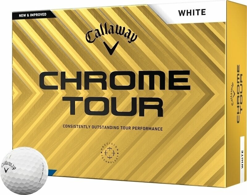 Nova loptica za golf Callaway Chrome Tour White Golf Balls Basic
