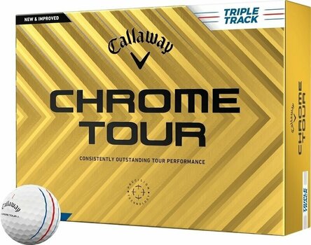 Palle da golf Callaway Chrome Tour White Golf Balls Triple Track - 1