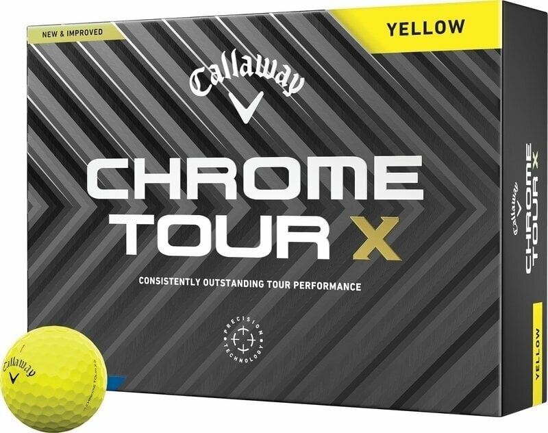 Piłka golfowa Callaway Chrome Tour X Yellow Golf Balls Basic