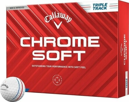 Piłka golfowa Callaway Chrome Soft 2024 White Golf Balls Triple Track - 1
