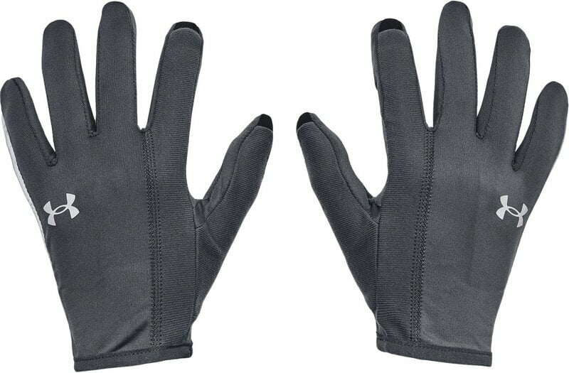 Guantes para correr Under Armour Men's UA Storm Run Liner Gloves Pitch Gray/Pitch Gray/Black Reflective M Guantes para correr