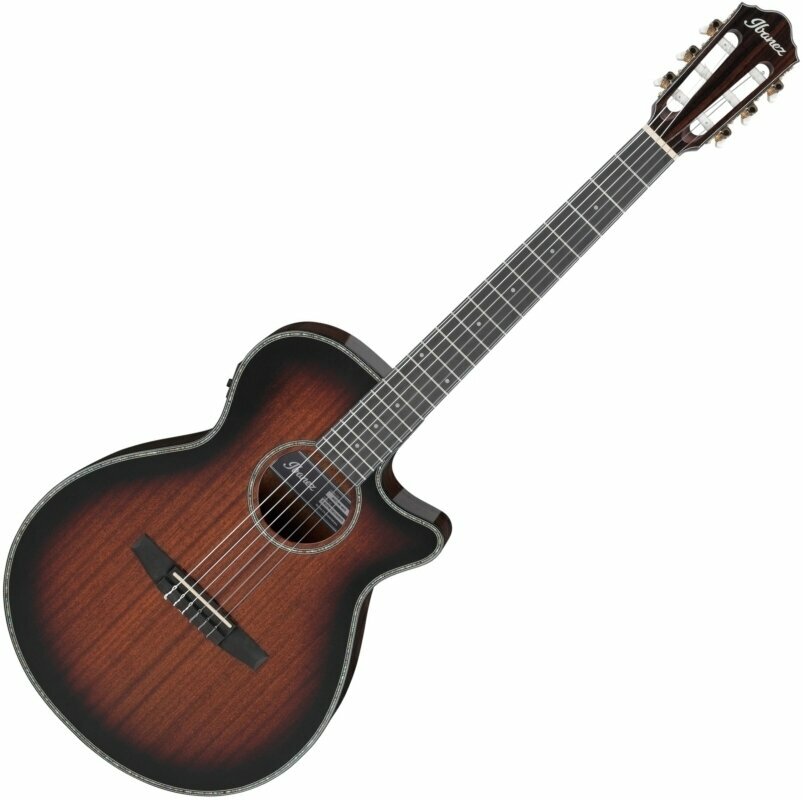Klassisk gitarr med förförstärkare Ibanez AEG74N-MHS