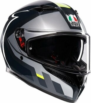 Přilba AGV K3 Shade Grey/Yellow Fluo XS Přilba - 1