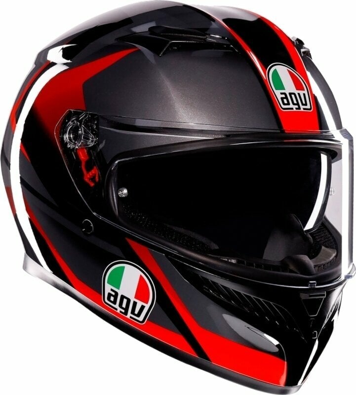 Kask AGV K3 Striga Black/Grey/Red XS Kask