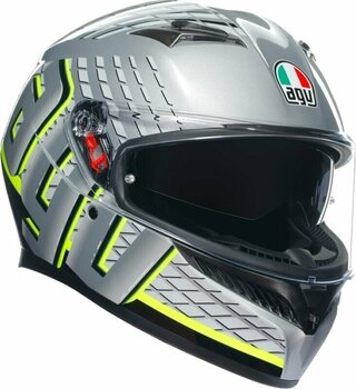 Přilba AGV K3 Fortify Grey/Black/Yellow Fluo XS Přilba - 1