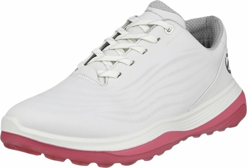 Golfskor för dam Ecco LT1 Womens Golf Shoes White/Bubblegum 36