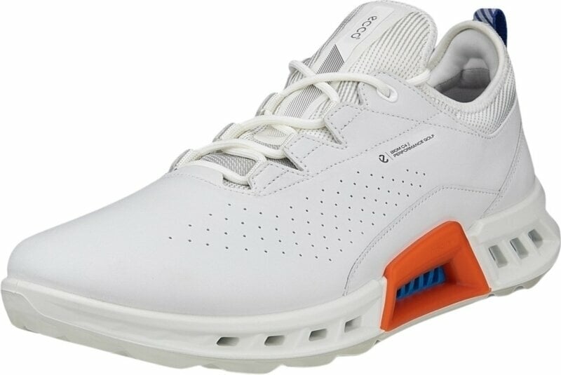 Pantofi de golf pentru bărbați Ecco Biom C4 Mens Golf Shoes White/Mazzarine Blue 40