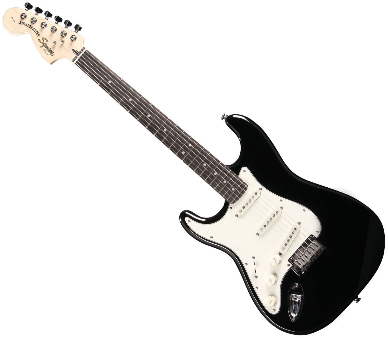 Guitarra eléctrica para zurdos Fender Squier Standard Stratocaster LH RW Black Metallic