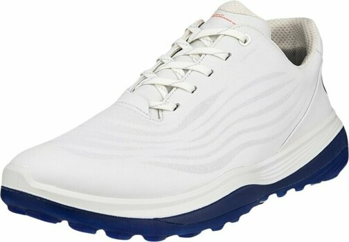 Męskie buty golfowe Ecco LT1 Mens Golf Shoes White/Blue 39 - 1