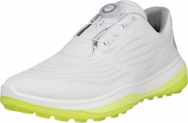 Férfi golfcipők Ecco LT1 BOA Mens Golf Shoes White 41