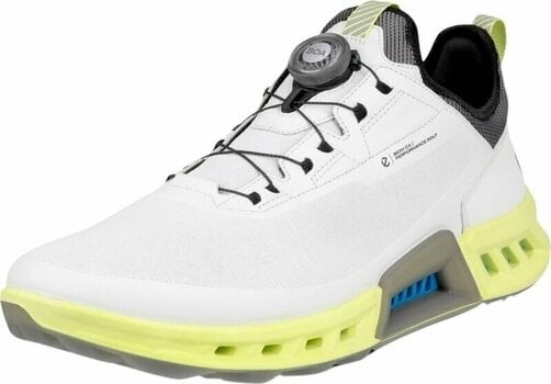 Мъжки голф обувки Ecco Biom C4 BOA Mens Golf Shoes White/Yellow 39 - 1