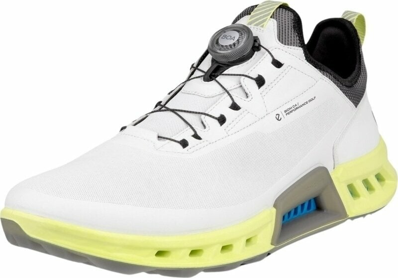 Chaussures de golf pour hommes Ecco Biom C4 BOA Mens Golf Shoes White/Yellow 45