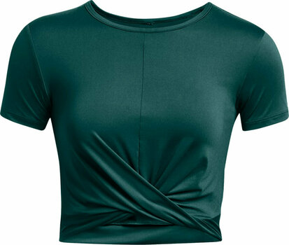 T-shirt de fitness Under Armour Women's Motion Crossover Crop SS Hydro Teal/White S T-shirt de fitness - 1