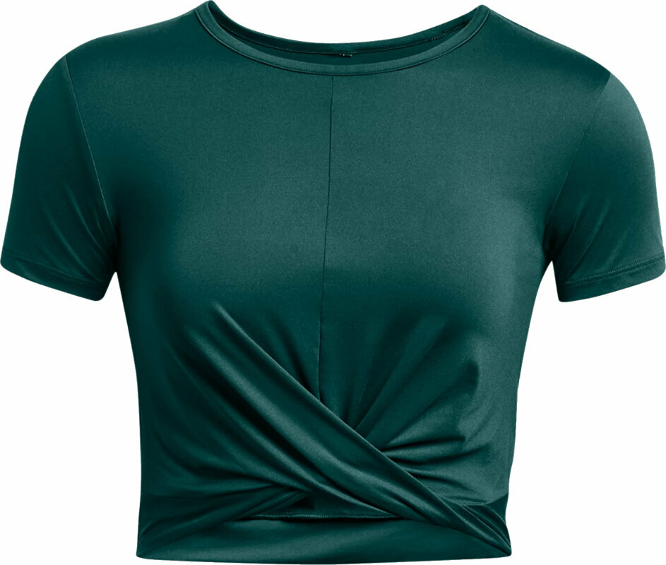 Fitness T-Shirt Under Armour Women's Motion Crossover Crop SS Hydro Teal/White M Fitness T-Shirt