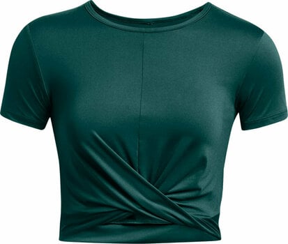 Fitness shirt Under Armour Women's Motion Crossover Crop SS Hydro Teal/White M Fitness shirt - 1