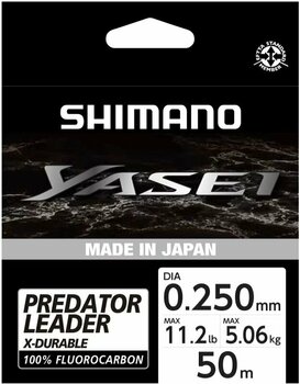 Fil de pêche Shimano Yasei Predator Fluorocarbon Clear 0,25 mm 5,06 kg 50 m Fil - 1