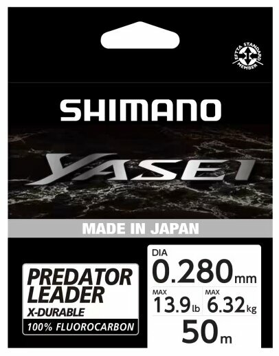 Vlasec, šnúra Shimano Yasei Predator Fluorocarbon Číra 0,28 mm 6,32 kg 50 m Vlasec