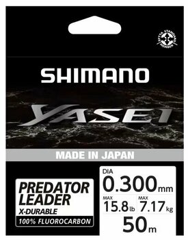 Vlasec, šnúra Shimano Yasei Predator Fluorocarbon Číra 0,30 mm 7,17 kg 50 m Vlasec - 1