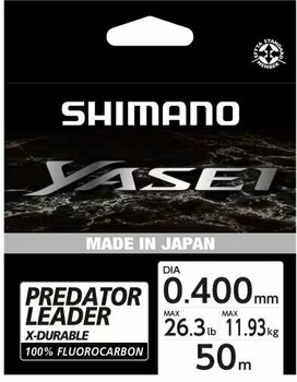 Vlasec, šnúra Shimano Yasei Predator Fluorocarbon Číra 0,40 mm 11,93 kg 50 m Vlasec - 1