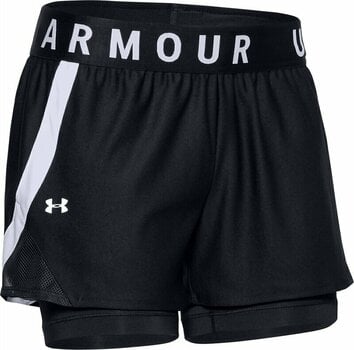 Fitness hlače Under Armour Women's UA Play Up 2-in-1 Shorts Black/White S Fitness hlače - 1