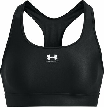 Fitness-undertøj Under Armour Women's Armour Bra Mid Padless Black/White S Fitness-undertøj - 1