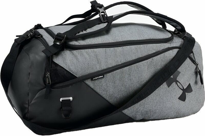Lifestyle ruksak / Taška Under Armour UA Contain Duo Small BP Duffle Castlerock Medium Heather/Black/White 33 L Športová taška