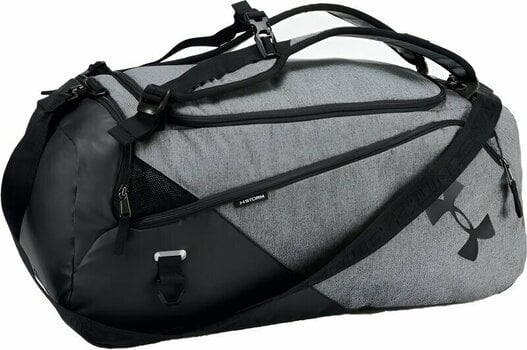 Lifestyle nahrbtnik / Torba Under Armour UA Contain Duo Small BP Duffle Castlerock Medium Heather/Black/White 33 L Sport Bag - 1
